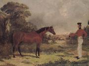 John Frederick Herring The Man and horse oil on canvas